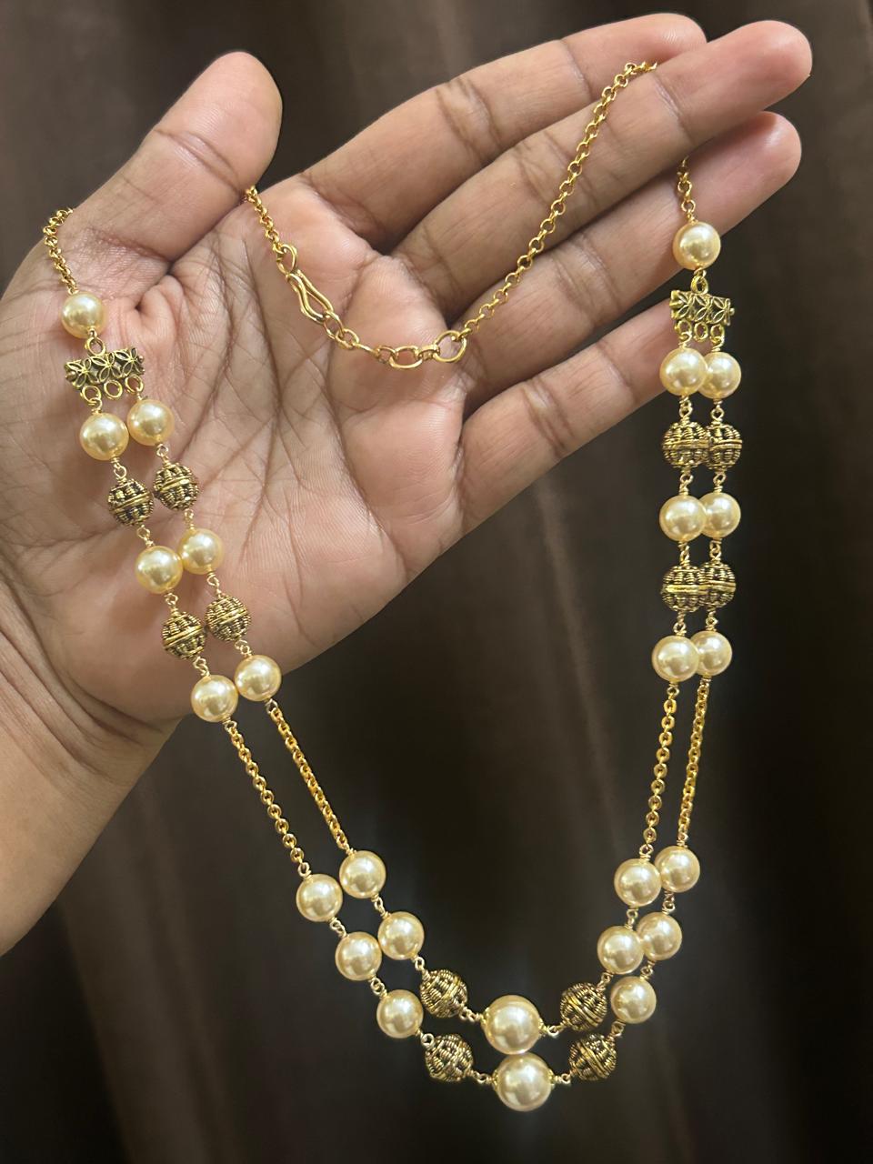 Handmade Swarovski Pearls Chain