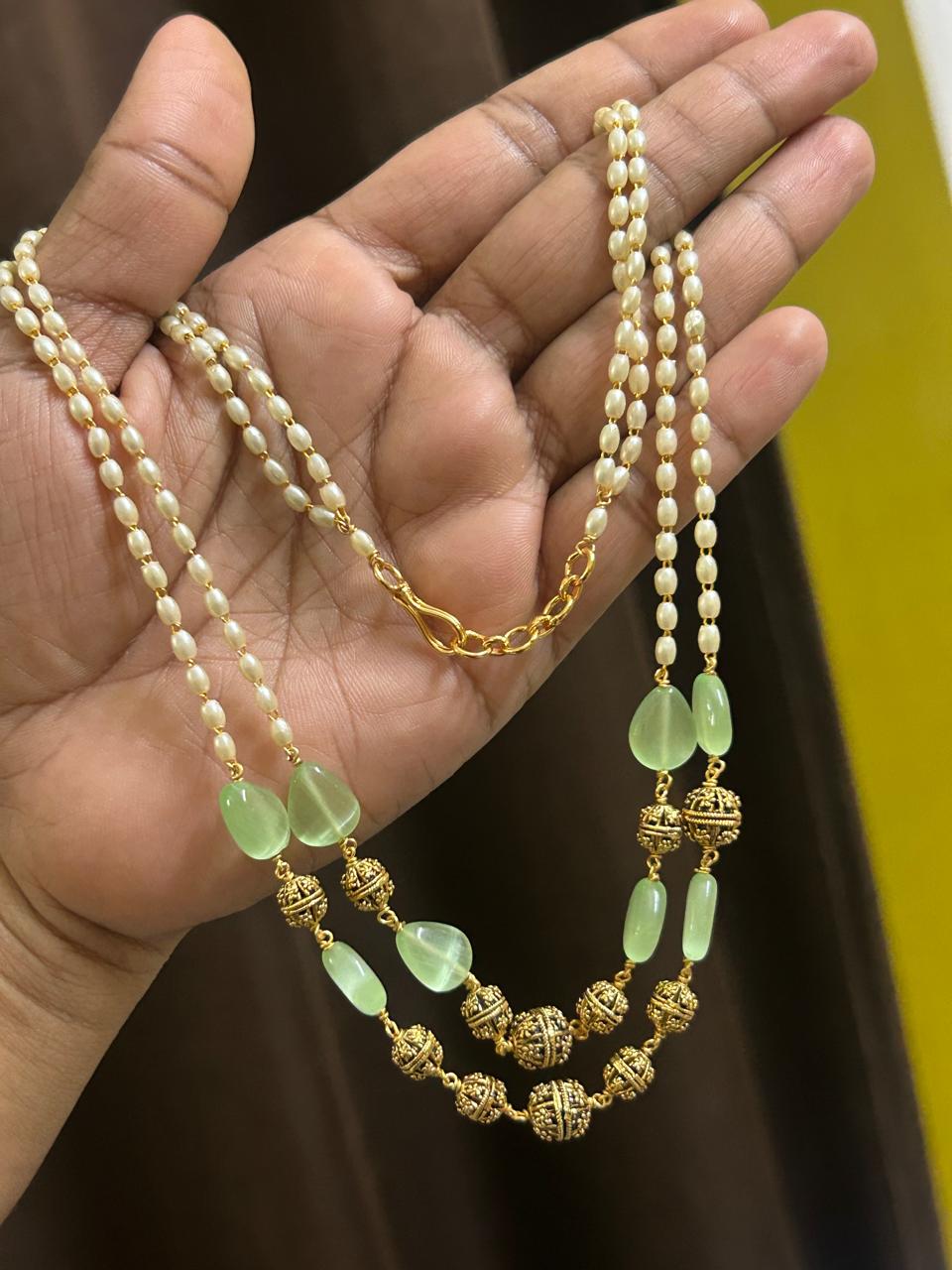 Double-Layer Pearl Festive Haram (Handmade)