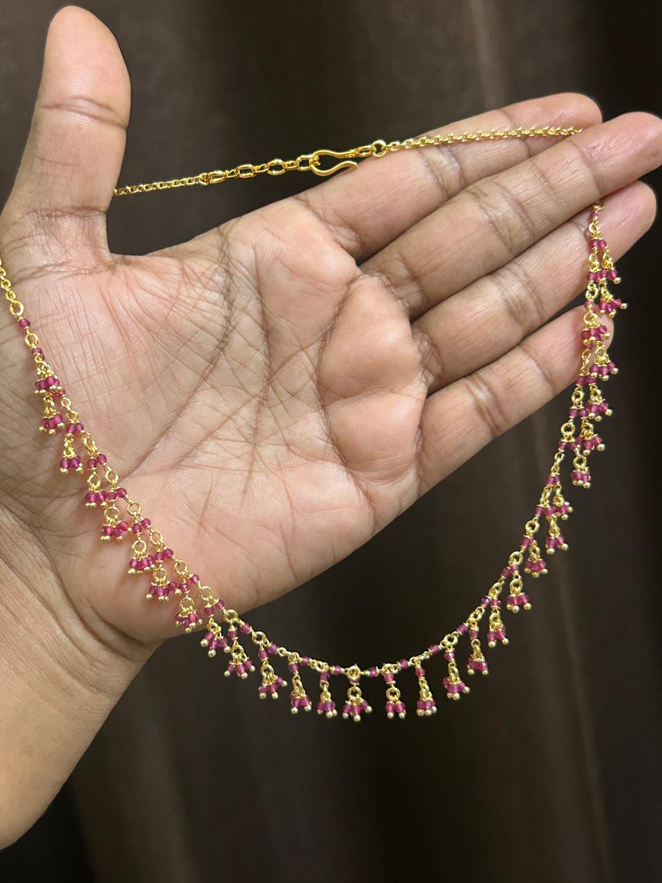 Ruby Crystal Daily-Wear Mala (Handmade)